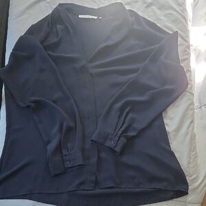 Violet & Claire Navy Blue Blouse